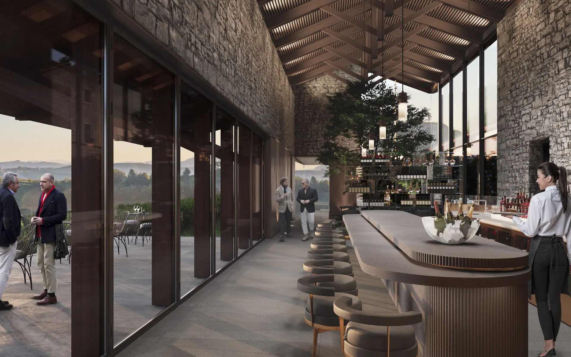 Wine bar del complesso Borgo Taurino